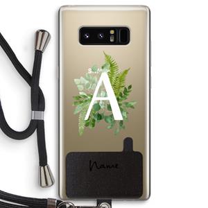 CaseCompany Green Brush: Samsung Galaxy Note 8 Transparant Hoesje met koord
