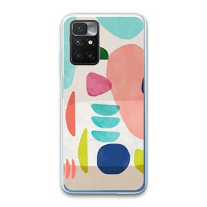 CaseCompany Bold Rounded Shapes: Xiaomi Redmi 10 Transparant Hoesje