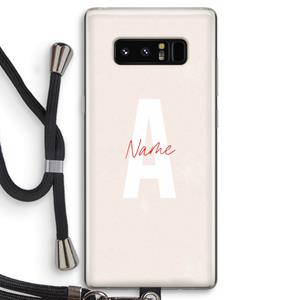 CaseCompany Strawberry Milkshake: Samsung Galaxy Note 8 Transparant Hoesje met koord