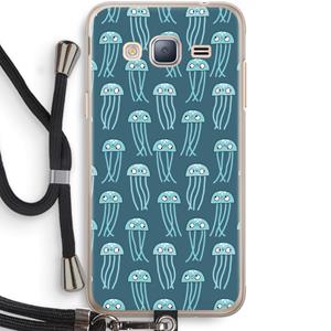 CaseCompany Kwallie: Samsung Galaxy J3 (2016) Transparant Hoesje met koord