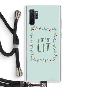 CaseCompany It's Lit: Samsung Galaxy Note 10 Plus Transparant Hoesje met koord