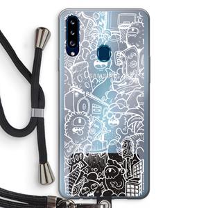 CaseCompany Vexx City #2: Samsung Galaxy A20s Transparant Hoesje met koord