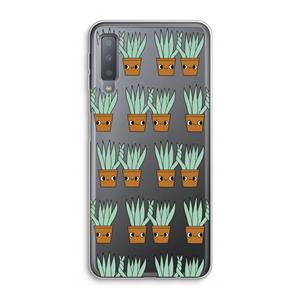 CaseCompany Sansevieria: Samsung Galaxy A7 (2018) Transparant Hoesje
