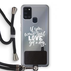 CaseCompany Partner in crime: Samsung Galaxy A21s Transparant Hoesje met koord