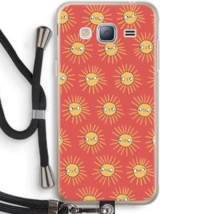 CaseCompany Zon: Samsung Galaxy J3 (2016) Transparant Hoesje met koord