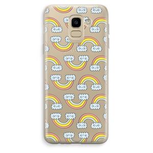 CaseCompany Regenboog: Samsung Galaxy J6 (2018) Transparant Hoesje
