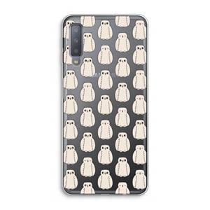 CaseCompany Uilen: Samsung Galaxy A7 (2018) Transparant Hoesje