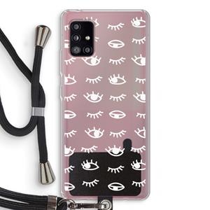 CaseCompany Eye pattern #3: Samsung Galaxy A51 5G Transparant Hoesje met koord