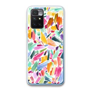 CaseCompany Watercolor Brushstrokes: Xiaomi Redmi 10 Transparant Hoesje