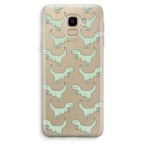 CaseCompany Dinos: Samsung Galaxy J6 (2018) Transparant Hoesje