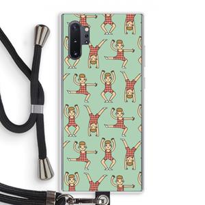 CaseCompany Gymboys: Samsung Galaxy Note 10 Plus Transparant Hoesje met koord
