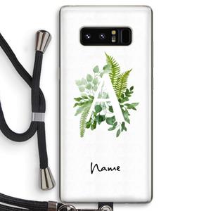 CaseCompany Green Brush: Samsung Galaxy Note 8 Transparant Hoesje met koord