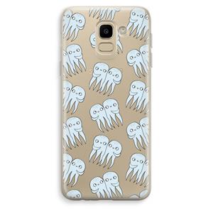 CaseCompany Octopussen: Samsung Galaxy J6 (2018) Transparant Hoesje