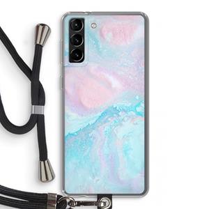 CaseCompany Fantasie pastel: Samsung Galaxy S21 Plus Transparant Hoesje met koord
