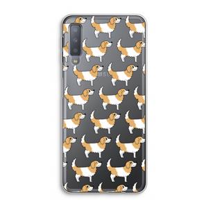 CaseCompany Doggy: Samsung Galaxy A7 (2018) Transparant Hoesje