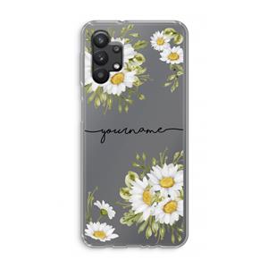 CaseCompany Daisies: Samsung Galaxy A32 5G Transparant Hoesje