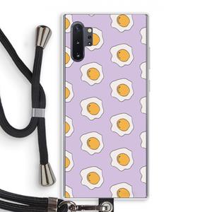 CaseCompany Bacon to my eggs #1: Samsung Galaxy Note 10 Plus Transparant Hoesje met koord