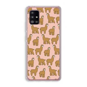 CaseCompany Alpacas: Samsung Galaxy A51 5G Transparant Hoesje