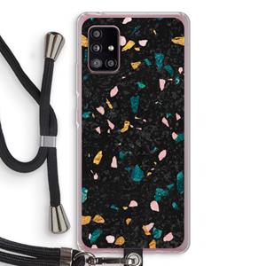 CaseCompany Terrazzo N°10: Samsung Galaxy A51 5G Transparant Hoesje met koord