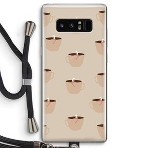 CaseCompany Morning coffee: Samsung Galaxy Note 8 Transparant Hoesje met koord