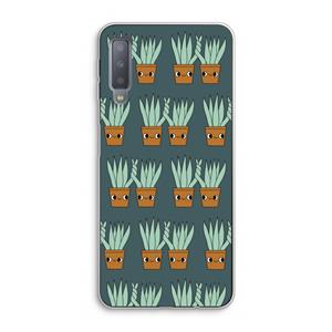 CaseCompany Sansevieria: Samsung Galaxy A7 (2018) Transparant Hoesje