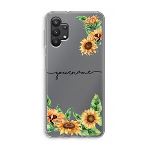 CaseCompany Zonnebloemen: Samsung Galaxy A32 5G Transparant Hoesje