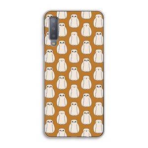CaseCompany Uilen: Samsung Galaxy A7 (2018) Transparant Hoesje