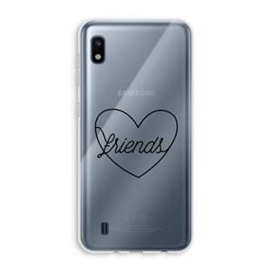 CaseCompany Friends heart black: Samsung Galaxy A10 Transparant Hoesje