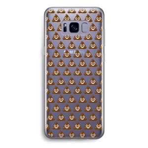 CaseCompany Poop emoji: Samsung Galaxy S8 Transparant Hoesje
