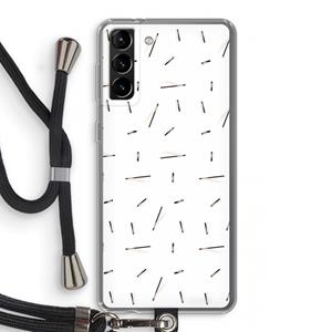 CaseCompany Hipster stripes: Samsung Galaxy S21 Plus Transparant Hoesje met koord