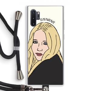CaseCompany Mary Kate: Samsung Galaxy Note 10 Plus Transparant Hoesje met koord