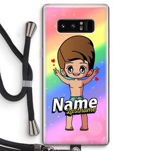 CaseCompany Chibi Maker man: Samsung Galaxy Note 8 Transparant Hoesje met koord