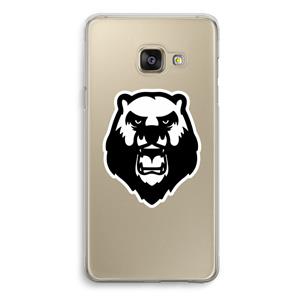 CaseCompany Angry Bear (white): Samsung Galaxy A3 (2016) Transparant Hoesje