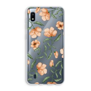 CaseCompany Peachy flowers: Samsung Galaxy A10 Transparant Hoesje
