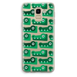 CaseCompany Crocs: Samsung Galaxy J6 (2018) Transparant Hoesje