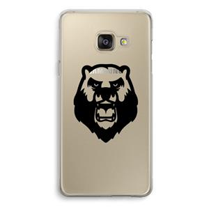 CaseCompany Angry Bear (black): Samsung Galaxy A3 (2016) Transparant Hoesje