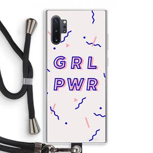 CaseCompany GRL PWR: Samsung Galaxy Note 10 Plus Transparant Hoesje met koord