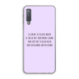 CaseCompany Regenboog: Samsung Galaxy A7 (2018) Transparant Hoesje