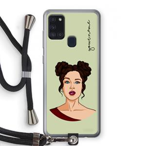 CaseCompany Pop-Art Creator: Samsung Galaxy A21s Transparant Hoesje met koord