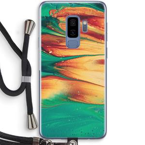 CaseCompany Green Inferno: Samsung Galaxy S9 Plus Transparant Hoesje met koord