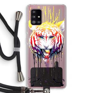 CaseCompany Fading: Samsung Galaxy A51 5G Transparant Hoesje met koord