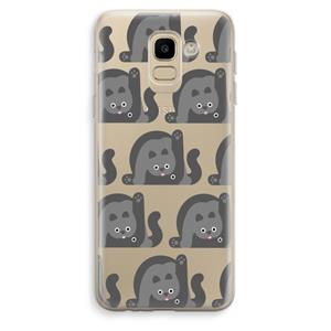 CaseCompany Cats: Samsung Galaxy J6 (2018) Transparant Hoesje