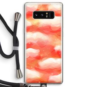 CaseCompany Lichte Wolken: Samsung Galaxy Note 8 Transparant Hoesje met koord
