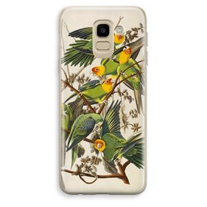CaseCompany Carolinaparkiet: Samsung Galaxy J6 (2018) Transparant Hoesje