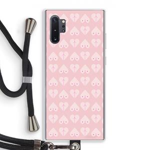 CaseCompany Ass 'n Titties: Samsung Galaxy Note 10 Plus Transparant Hoesje met koord