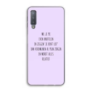 CaseCompany Relatief: Samsung Galaxy A7 (2018) Transparant Hoesje