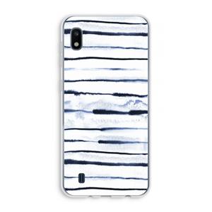 CaseCompany Ink Stripes: Samsung Galaxy A10 Transparant Hoesje