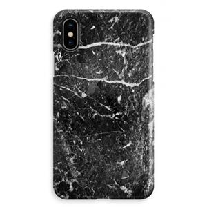 CaseCompany Zwart marmer: iPhone XS Max Volledig Geprint Hoesje