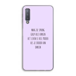 CaseCompany Sprong: Samsung Galaxy A7 (2018) Transparant Hoesje