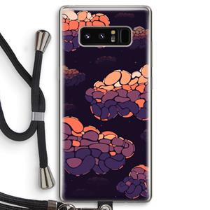 CaseCompany Patroon Wolken: Samsung Galaxy Note 8 Transparant Hoesje met koord